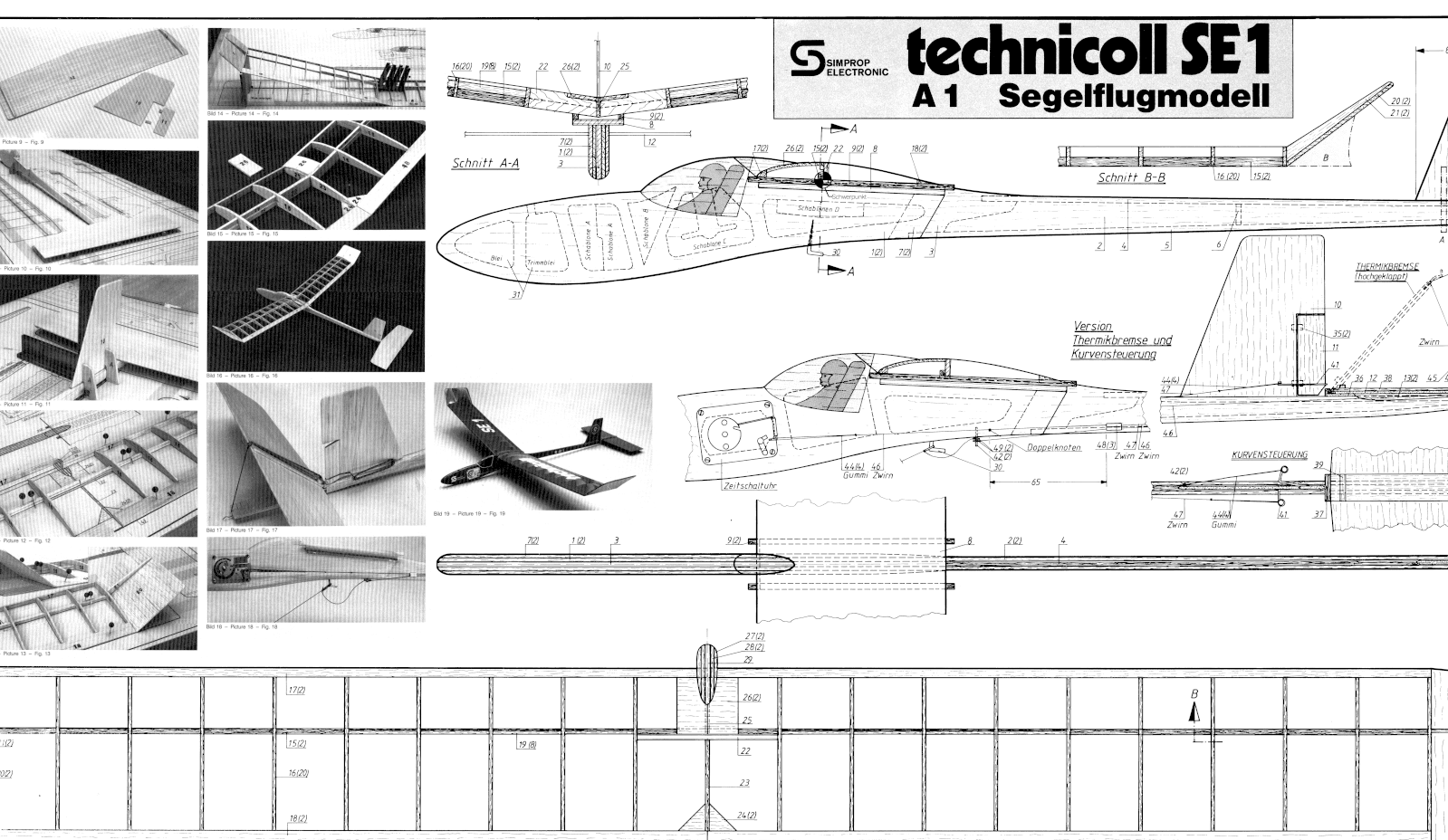Der Bauplan unseres Freiflugmodells