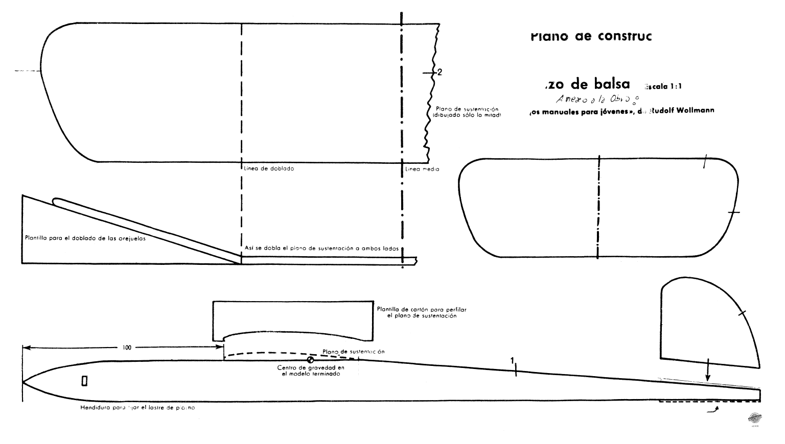 Der Bauplan unserers Wurfgleiters